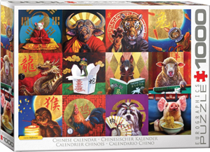 Afbeelding van het spelletje Chinese Calendar Puzzel (1000 stukjes)