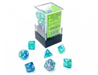 Mini Polydice Dobbelsteen Set Blauw (7 stuks)