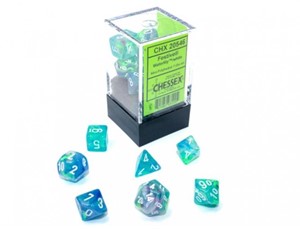 Thumbnail van een extra afbeelding van het spel Mini Polydice Dobbelsteen Set Blauw (7 stuks)