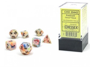 Afbeelding van het spelletje Mini Polydice Dobbelsteen Set Gekleurd (7 stuks)