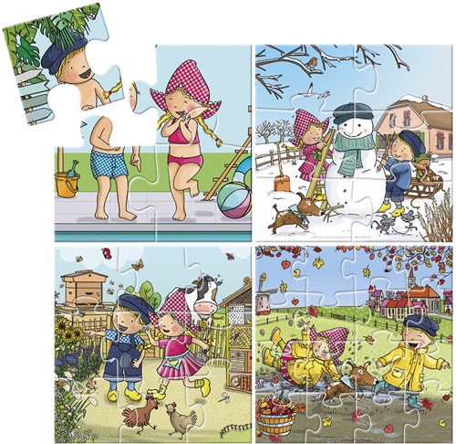 Fien & Teun - 4 In 1 Puzzel-2