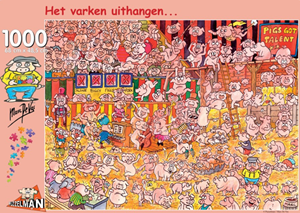 Afbeelding van het spelletje De Puzzelmanvarkentjes - Marc De Vos Puzzel (1000 stukjes)