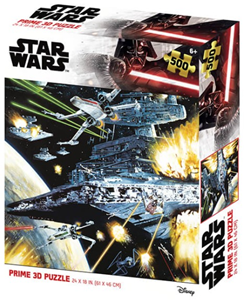 Thumbnail van een extra afbeelding van het spel 3D Image Puzzel - Star Wars Battle (500 stukjes)