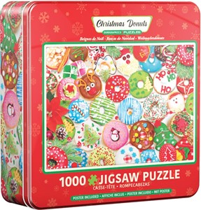 Afbeelding van het spelletje Christmas Donuts Tin Puzzel (1000 stukjes)