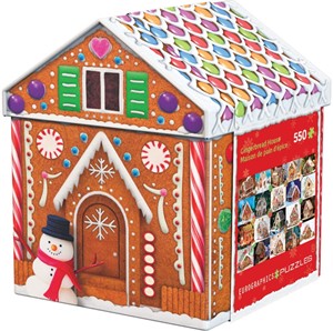 Afbeelding van het spelletje Gingerbread House Tin Puzzel (550 stukjes)