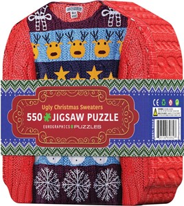 Afbeelding van het spelletje Ugly Christmas Sweaters Tin Puzzel (550 stukjes)