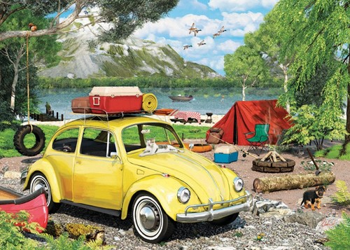 VW Beetle - Camping Tin Puzzel (550 stukjes)-2