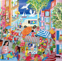 Marketplace in France Puzzel (1000 stukjes)-2