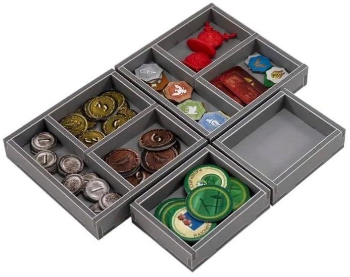 7 Wonders Duel Insert V2 – Aufbewahrungslösung Mit Fächern Für Karten, Münzen & Spielsteine