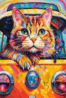 Cat Bus Travel Puzzel (1000 stukjes)-2
