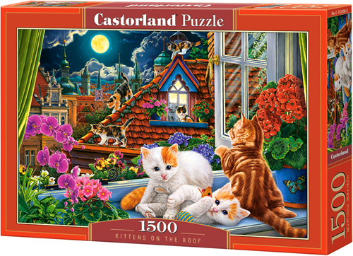 Kittens on the Roof Puzzel (1500 stukjes)