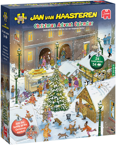 Jan van Haasteren - Adventskalender 2026 Puzzel (24 x 54 stukjes)