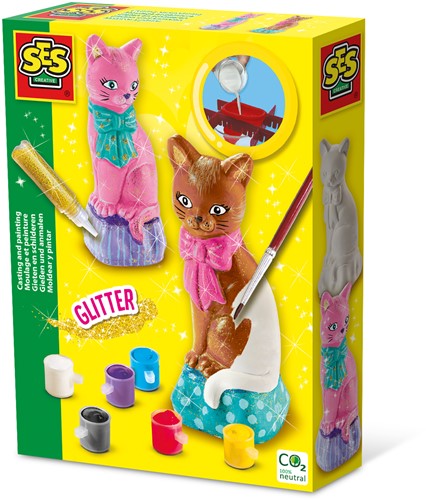 SES - Gieten en Schilderen Glitter Kat 