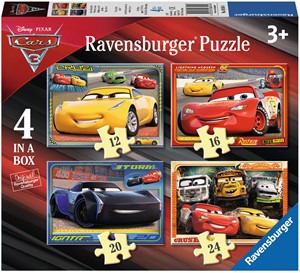 Disney Cars 3 Lets Race Puzzel 4 in 1