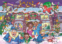 Wasgij Christmas 22 - Niet zo'n stille nacht! Puzzel (2x 1000 stukjes)-2
