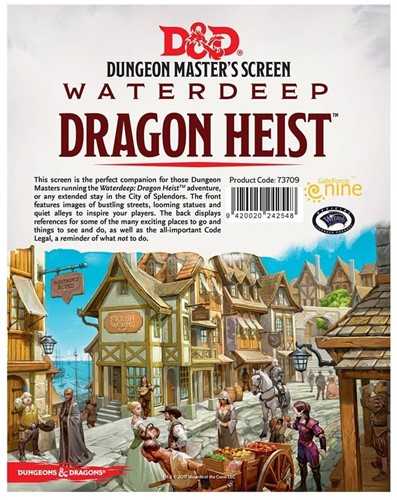 D&D Waterdeep Dragon Heist DM Screen