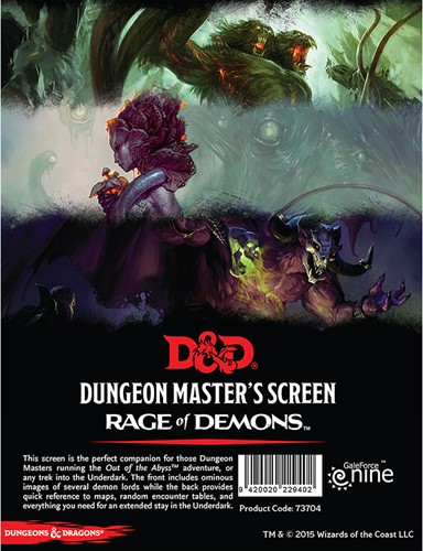 Dungeon & Dragons - Rage of Demons DM Screen