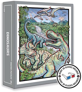 Afbeelding van het spelletje Dinosaurs - 3D Image Puzzel (500 stukjes)