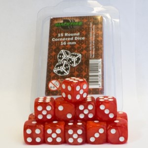 Adc Blackfire Dobbelstenen 16Mm Marble Rood 15 Stuks adc blackfire kopen in de aanbieding