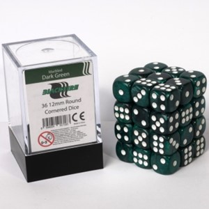 Adc Blackfire Marble Dobbelstenen 12Mm Donkergroen 36 Stuks adc blackfire kopen in de aanbieding