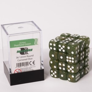 Adc Blackfire Marble Dobbelstenen 12Mm Glimmend Groen 36 Stuks adc blackfire kopen in de aanbieding