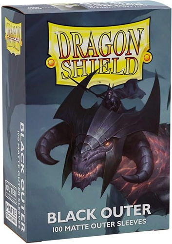 Dragon Shield Sleeves - Outer Sleeves - Matte Black 100 sleeves (63x88mm)