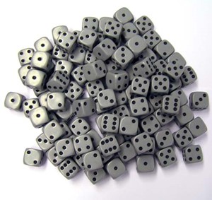 Afbeelding van het spel Dobbelstenen 16mm - Grijs (100 stuks)