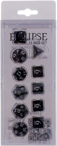 Eclipse Dobbelstenen Zwart (11 stuks)-2