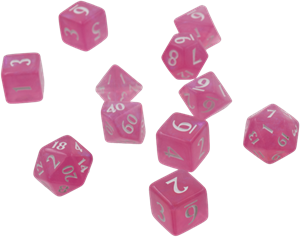 Afbeelding van het spel Eclipse Dobbelstenen Roze (11 stuks)