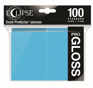 Afbeelding van het spelletje Standard Sleeves Gloss Eclipse - Licht Blauw (100 stuks)