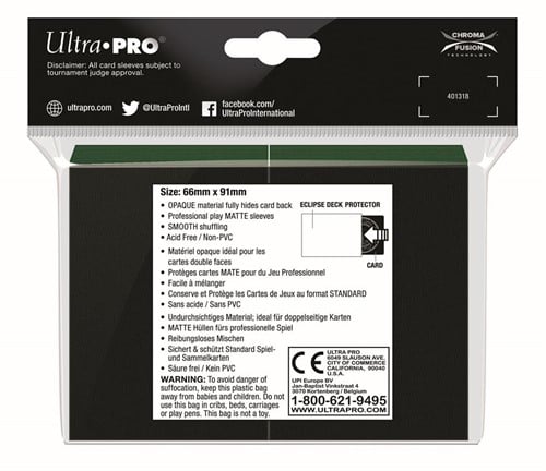 Standard Sleeves Matte Eclipse - Donker Groen (100 stuks)-3