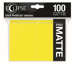 Afbeelding van het spelletje Standard Sleeves Matte Eclipse - Geel (100 stuks)