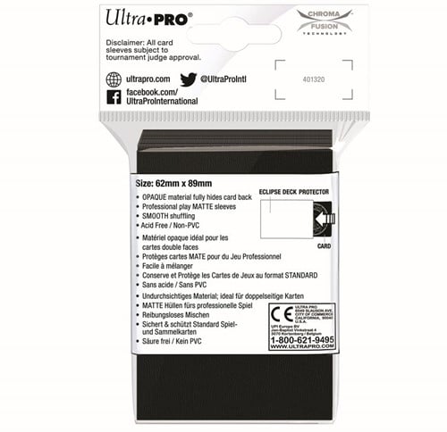 Sleeves Eclipse Matte Small - Zwart (62x89 mm)-3