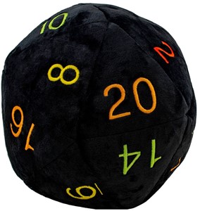 Jumbo D20 Novelty Dice Plush Regenboog