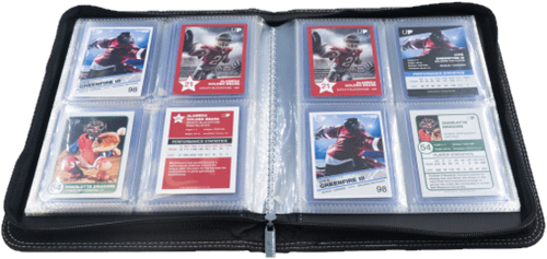 Premium Zippered 4-pocket Binder for Toploaders (Black)-2