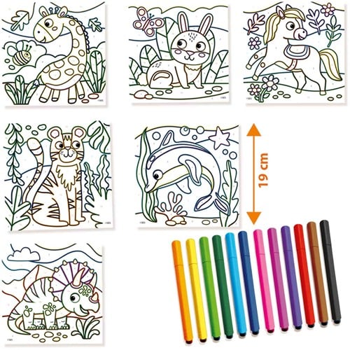 SES - Kleuren op Nummer Driehoekgrip Stiften-2