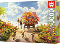 Bloemenwagen Puzzel (1000 stukjes)