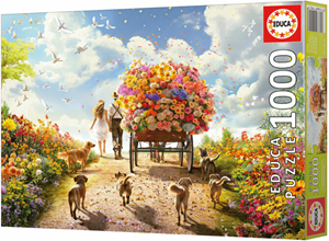 Afbeelding van het spelletje Bloemenwagen Puzzel (1000 stukjes)