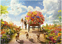 Bloemenwagen Puzzel (1000 stukjes)-2