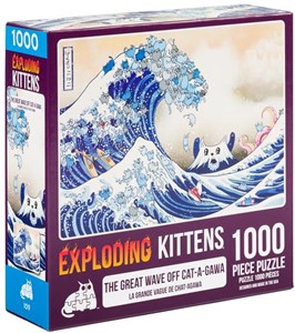 Afbeelding van het spelletje Great Wave of Cat-a-Gawa Puzzel (1000 stukjes)
