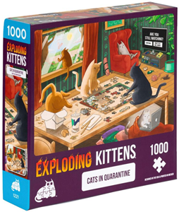 Afbeelding van het spelletje Exploding Kittens - Cats In Quarantine Puzzel (1000 stukjes)