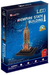 Thumbnail van een extra afbeelding van het spel 3D Puzzel - Empire State Building LED (38 stukjes)