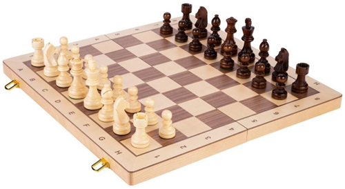 Schaakspel Deluxe 50mm Veld - Opklapbaar Bord (46x46cm) 