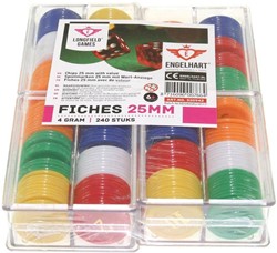 Roulette fiches 25mm (240 stuks)