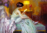 Reading at Lamp Light Puzzel (1000 stukjes)-2