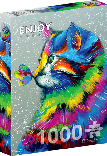 Bright Cat and Butterfly Puzzel (1000 stukjes)