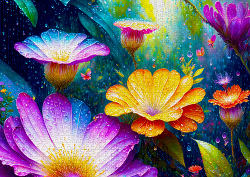 Flowers in the Rain (1000 stukjes)-2