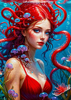 Ginger Mermaid Puzzel (1000 stukjes)-2