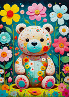 Flower Teddy Bear Puzzel (1000 stukjes)-2