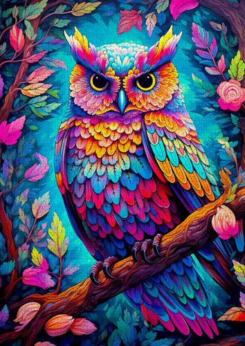 Dazzling Owl Puzzel (1000 stukjes)-2